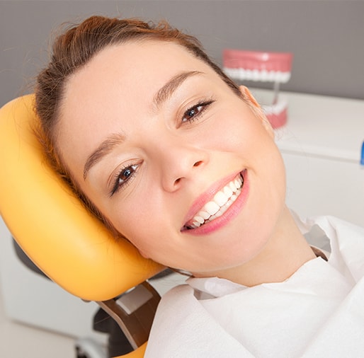 smiling dental patient